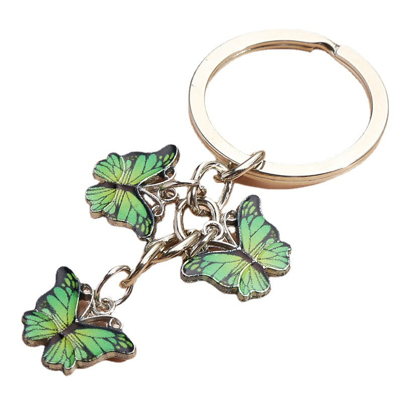 Wholesale Metal Colorful Butterfly Keychain
